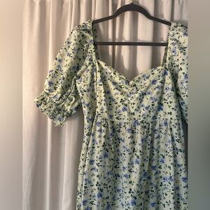 Abercrombie & Fitch Green Floral Dress